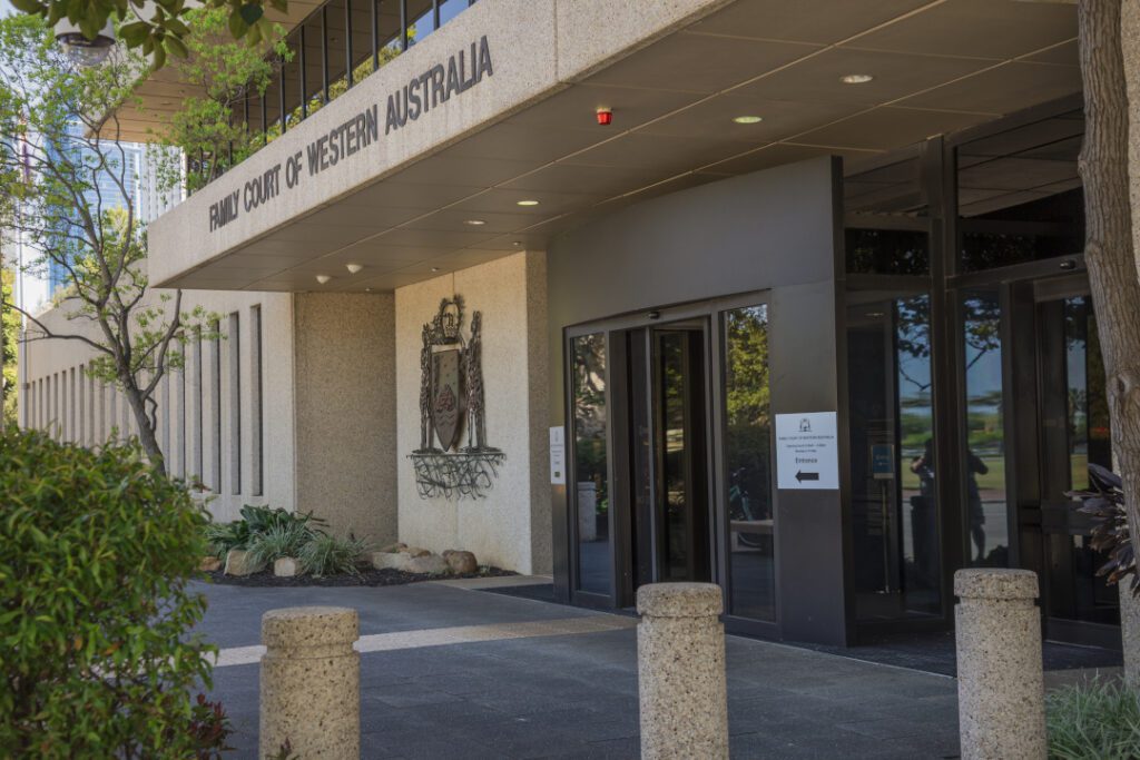 Wide shot of the outside of Perth's Family Court WA